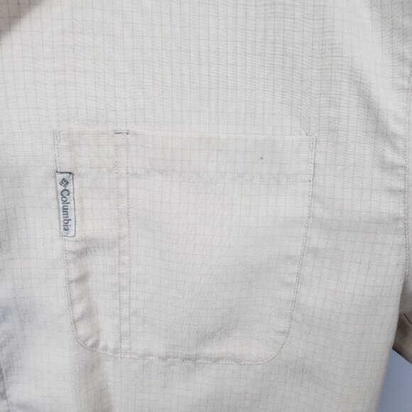 Columbia Short Sleeve Shirt Mens XL Tan Outdoor Sportsman Fishing Hiking / A273 - Picture 4 of 6